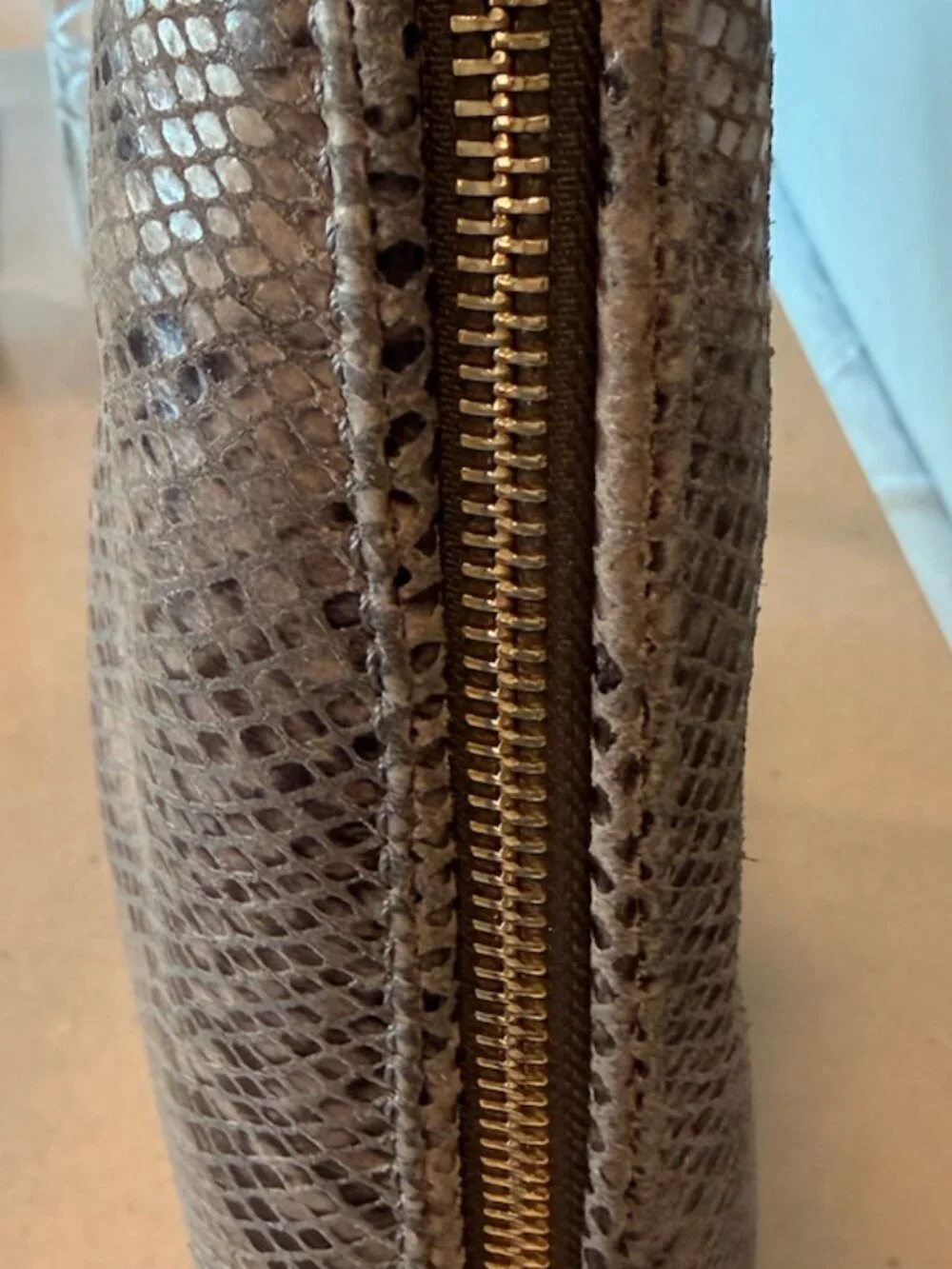 Tory Burch Catalina Python Embossed Hobo bag
